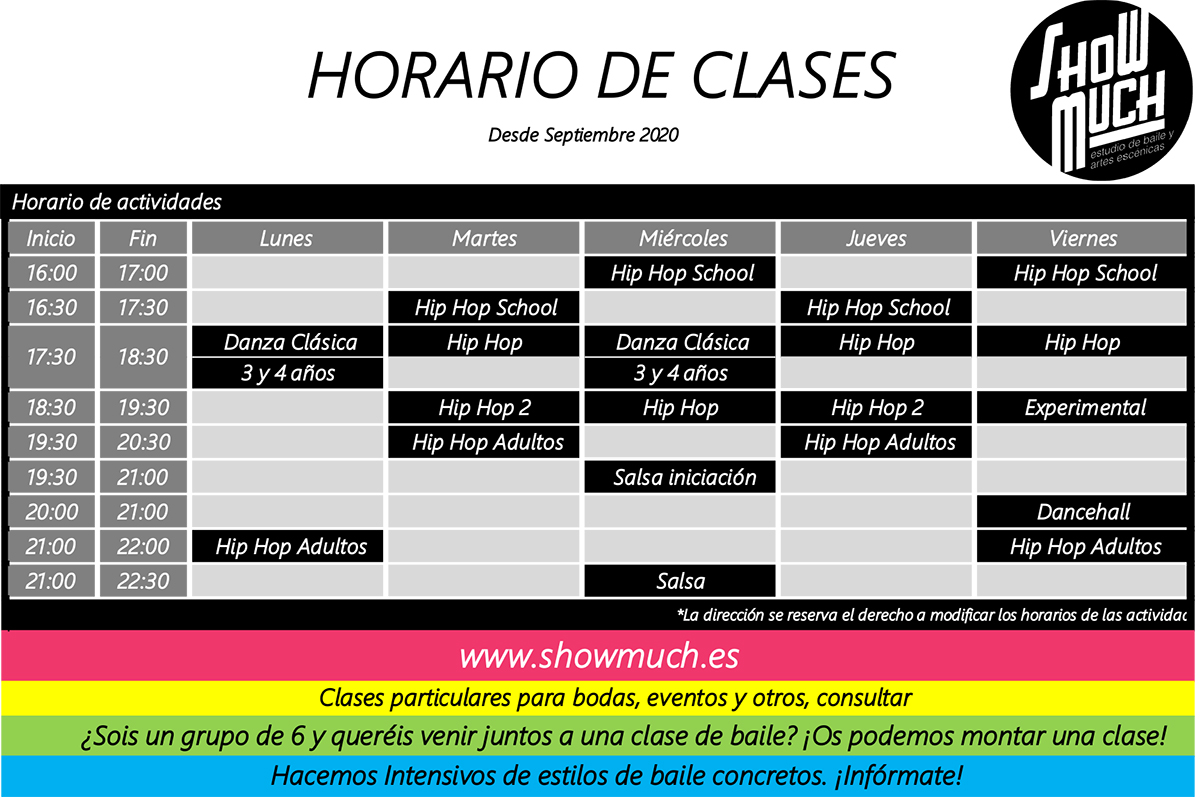 Horario Septiembre